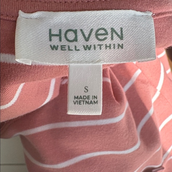 Haven Well Within  Intercept T Shirt Striped Cotton Midi Dress small - Picture 4 of 7